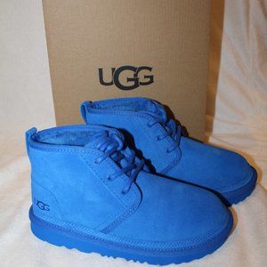 NIB UGG GIRL'S YOUTH NEUMEL ANKLE SUEDE‎ SHEARLING LINED LACE UP WINTER BOOTS